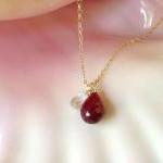 Ruby and Crystal Quartz dro..