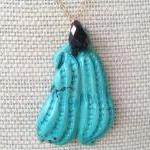 Unique Carved Turquoise Pen..