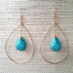 Turquoise Circle Drop Gold ..