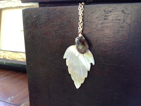 Shell Leaf and Smoky Quartz