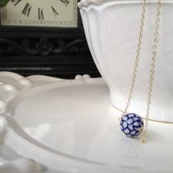 Handmade Porcelain Bead Necklace 