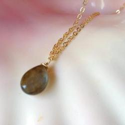 Simple and Elegant Labradorite Drop