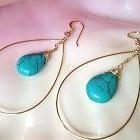 Turquoise Circle Drop Gold ..
